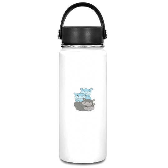 Car Flag Pride Lgbtq Cute Hippo Vacuum Flask