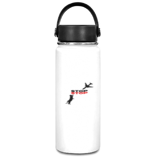 Funny Hilarious Cat Kitty Stop Airplane In Mid Air Vacuum Flask