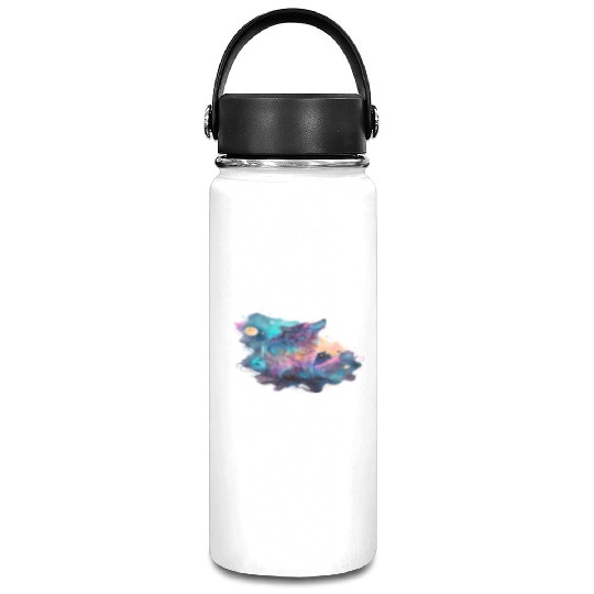 Wolf Print, Cosmic Wolves, Animal Print, Cosmos Vacuum Flask