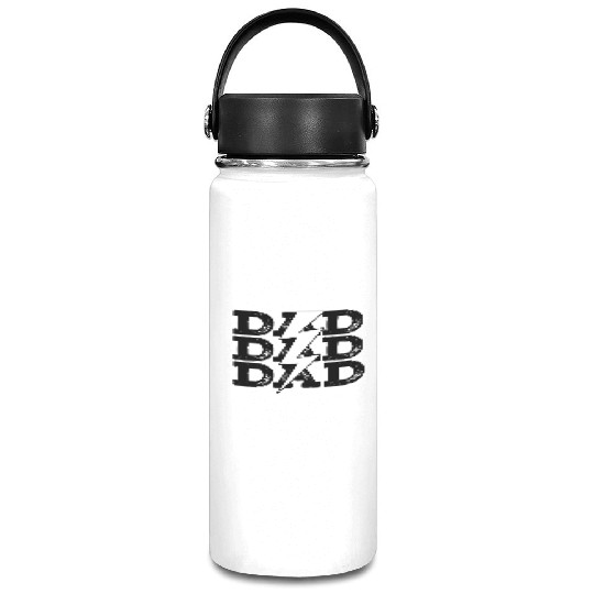 Baseball Dad Distressed Retro Lightning Bolt Vacuum Flask