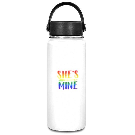 I'm Hers She's Mine LGBT Pride Lesbian Couple Vacuum Flask