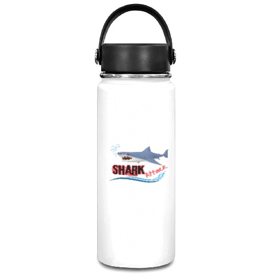 A different unique colorful shark attack design Vacuum Flask