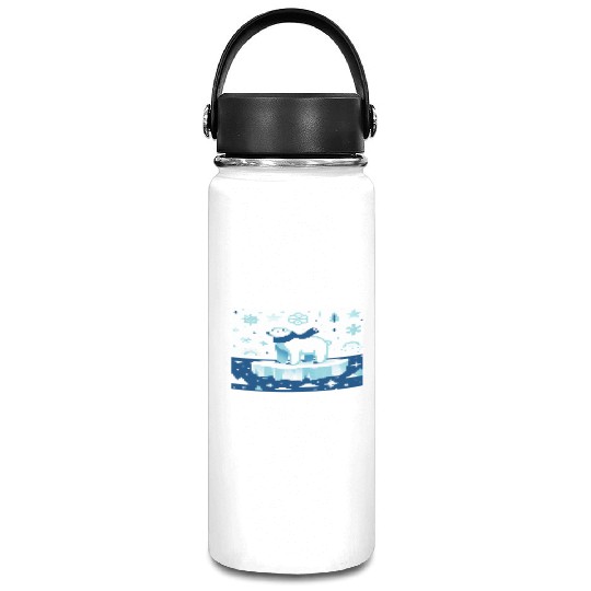 Polar Bear in Winter Wonderland Vacuum Flask