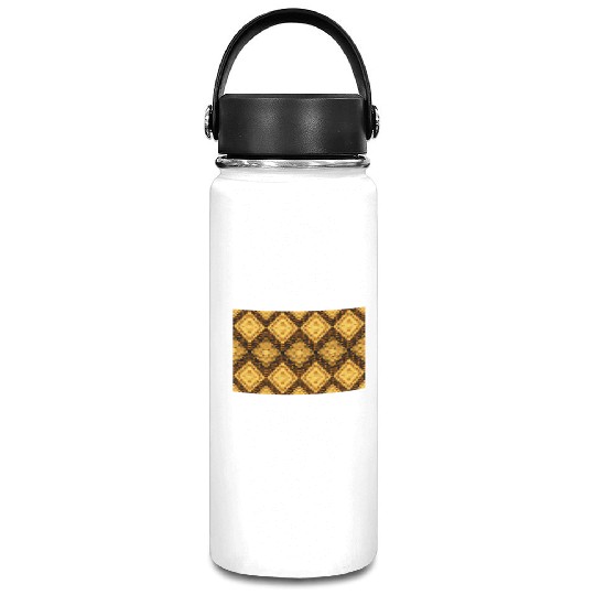 Ancient Gold Diamond Pattern, indigenous art Vacuum Flask