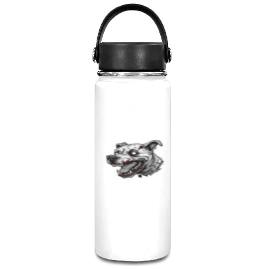 White Zombie Dog Head Vacuum Flask