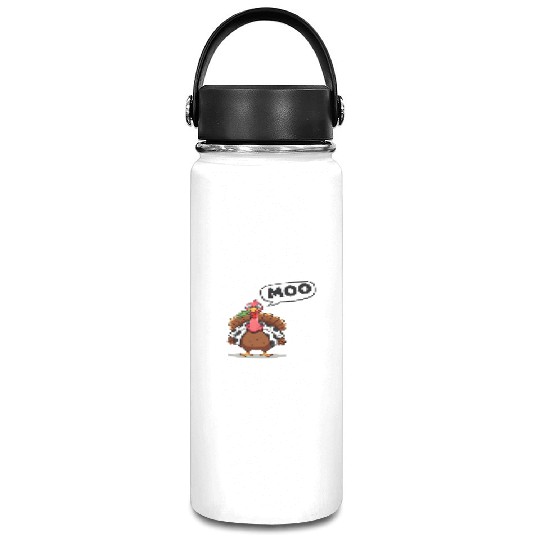 turkey moo funny thanksgiving Vacuum Flask