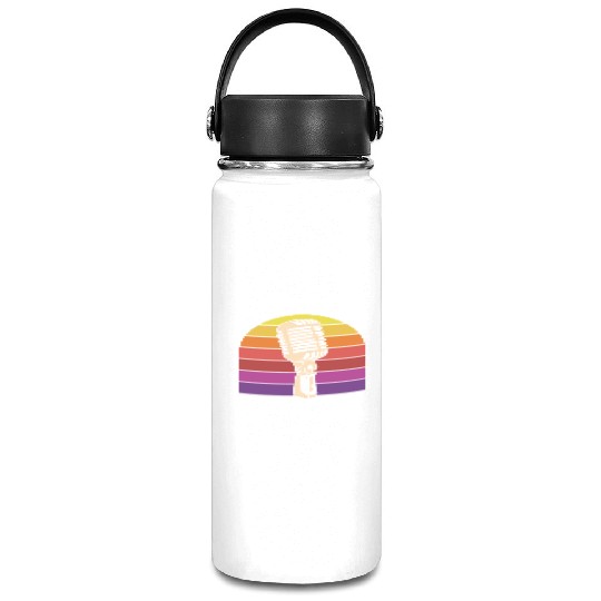 Vintage Microphone Retro Sunset Vacuum Flask