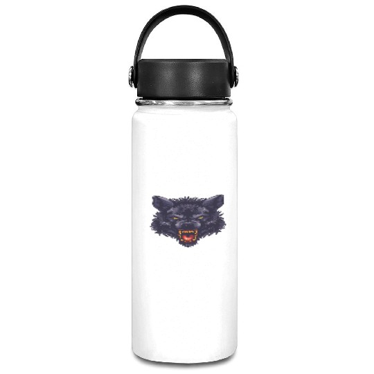 dark wolf face Vacuum Flask