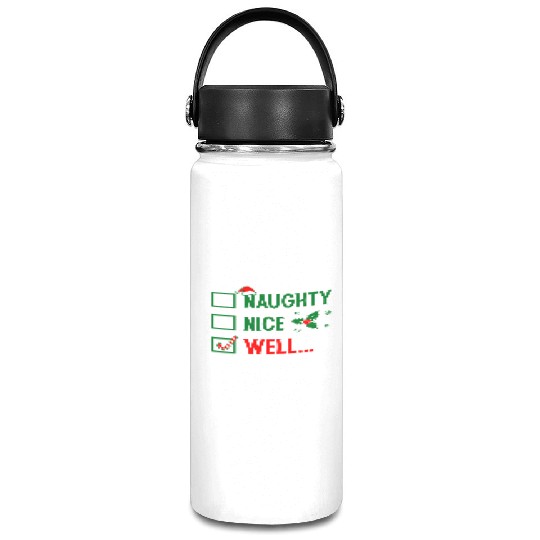 Naughty or Nice Funny Christmas Vacuum Flask