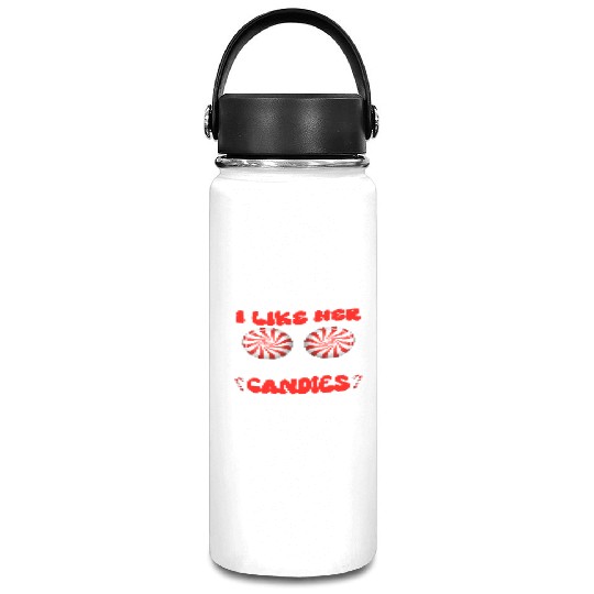 I Like Her Peppermint Candies Couples Christmas Vacuum Flask