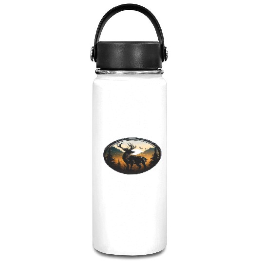 Deer in forest Vacuum Flask