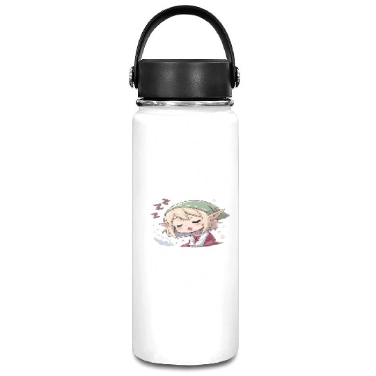 Sleepy Sprite: Cute Elf Napping So Lovingly Vacuum Flask