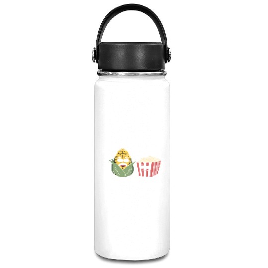 Funny Corn and Popcorn Cartoon Meme Design Vacuum Flask