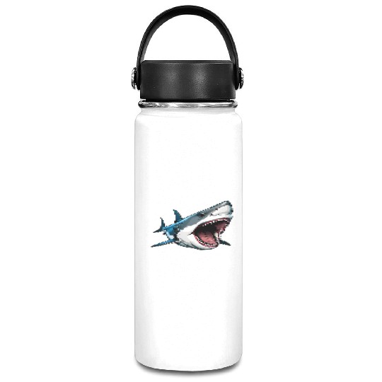 Big White Shark Attack Vacuum Flask