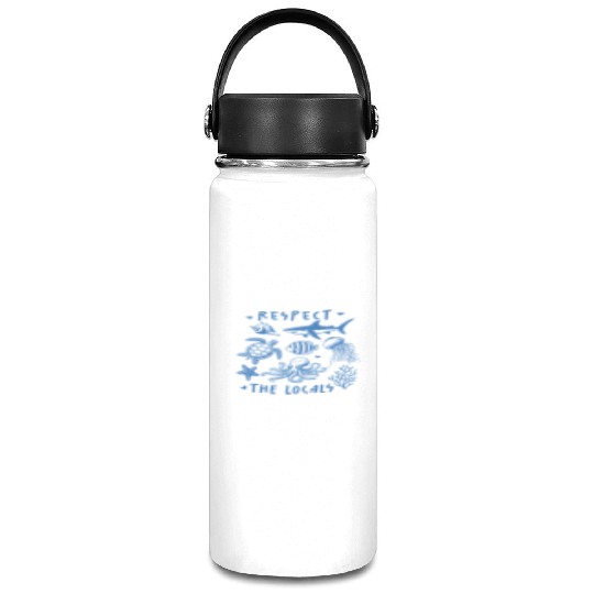 Beach Vacation Respect the locals Vacuum Flask