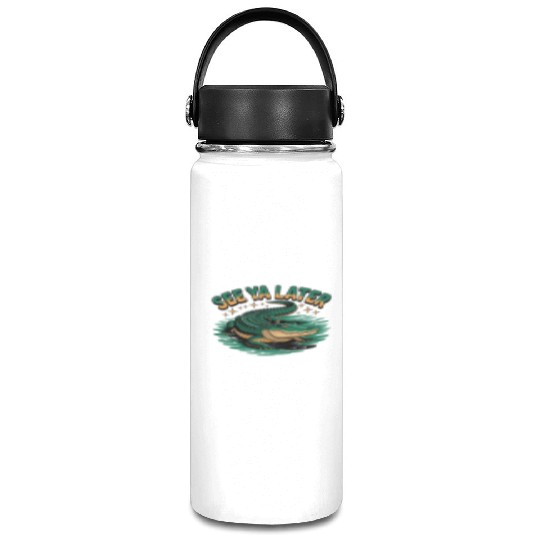 See Ya Later Alligator Retro Gator Joke Vacuum Flask