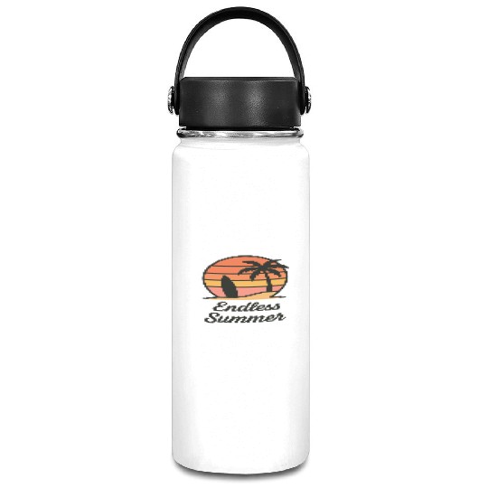 Endless Summer Sunset Scene Vacuum Flask