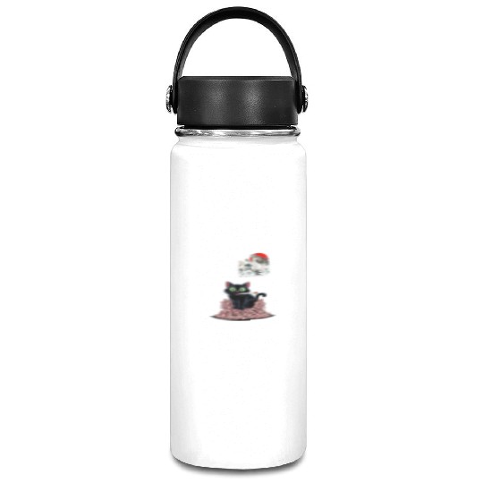 Black Cat Smoking Cigarette Catzilla Vacuum Flask