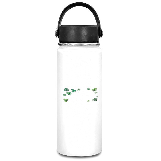 Dark green shamrocks, St Patrick's Vacuum Flask