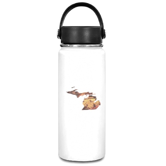 Michigan Autumn Fall Leaves Vacuum Flask