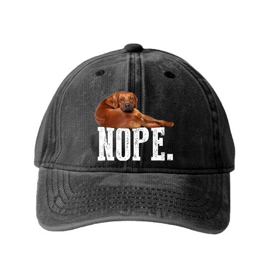 Nope Lazy Rhodesian Ridgeback Washed Denim Baseball Caps Dog Lover Gi