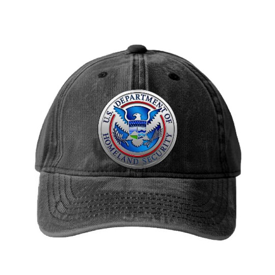 Department of Homeland Security (DHS) Washed Denim Baseball Caps