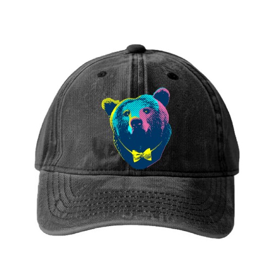 Grizzly Washed Denim Baseball Caps