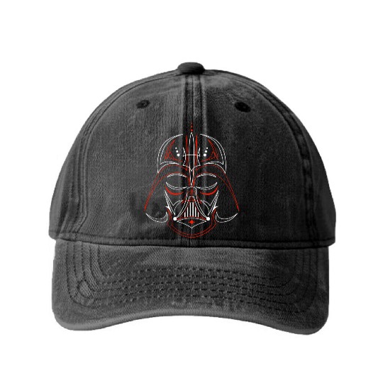 darth Vader neon Washed Denim Baseball Caps