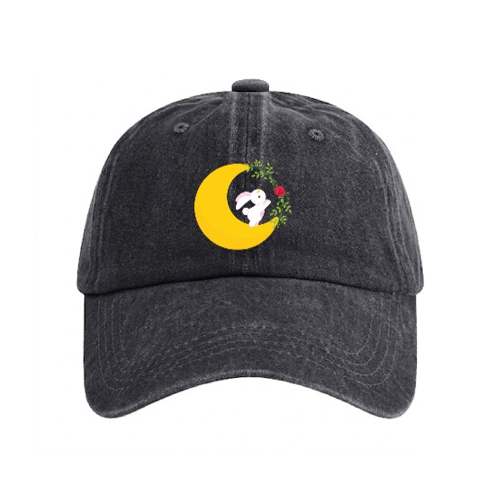 Sailor Moon Usagi and Tuxedo Mask Washed Denim Baseball Caps