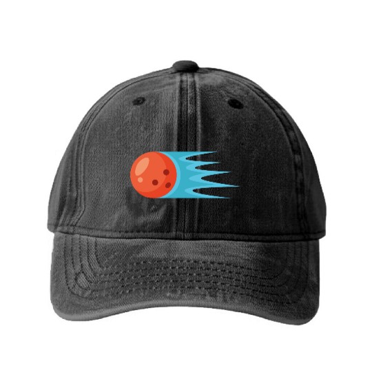 bowling ball Washed Denim Baseball Caps