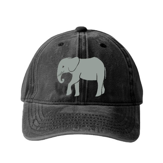 Elephant Washed Denim Baseball Caps
