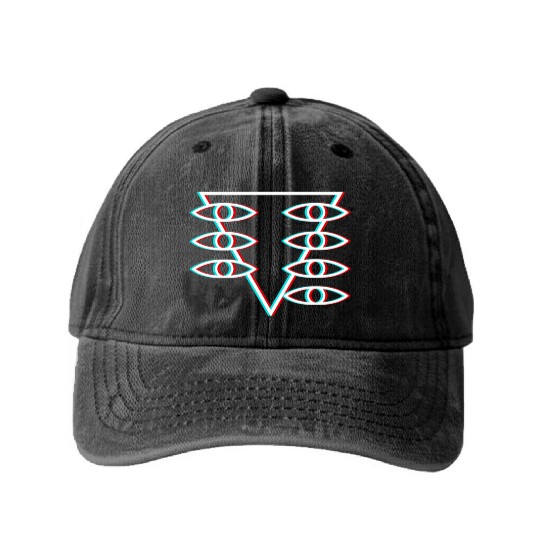 Evangelion Lilith eyesEvangelion Lilith eyes 3d Washed Denim Baseball Caps