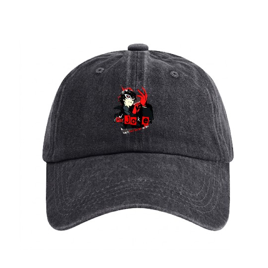 Persona 5 joker Washed Denim Baseball Caps