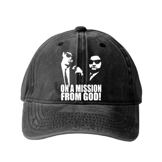 Blues Brothers Belushi Cult Tv Washed Denim Baseball Caps