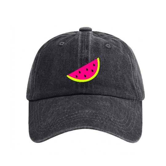 Watermelon Washed Denim Baseball Caps