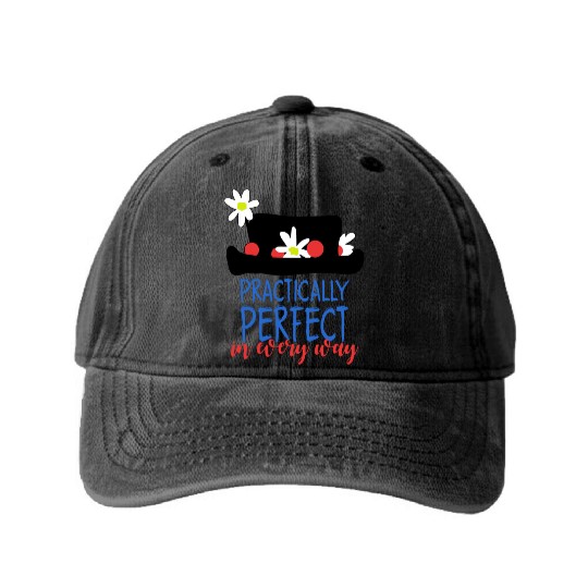 Mary Poppins Washed Denim Baseball Caps