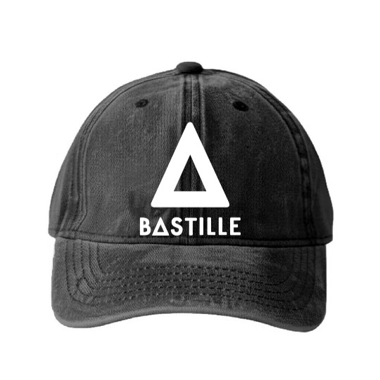 Bastille Rock Band Triangle Logo Washed Denim Baseball Caps