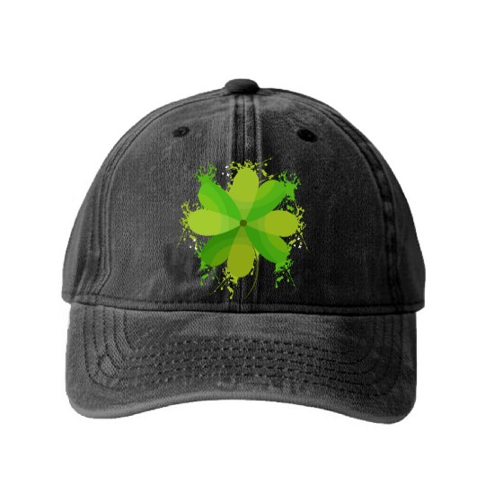 Clover Leaf Washed Denim Baseball Caps - St. Patrick's Day Gift