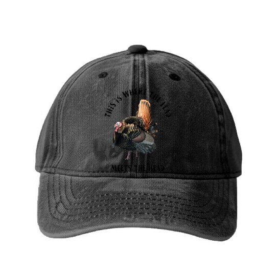 Wild Turkey Hunting Washed Denim Baseball Caps