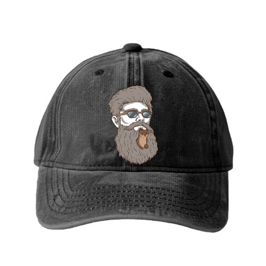 Beard Weasel Funny Beard Design Washed Denim Baseball Caps