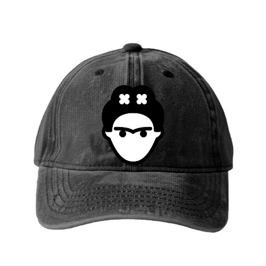 Frida Kahlo Washed Denim Baseball Caps