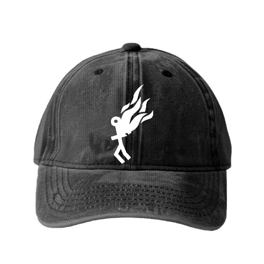 Burning Man Washed Denim Baseball Caps