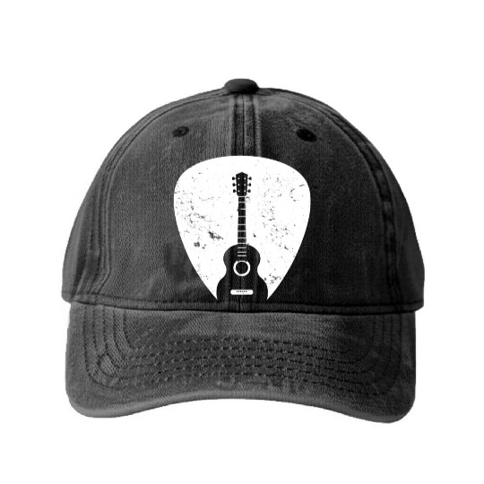 Guitarist Guitar Pick Plectrum Musician Gift Washed Denim Baseball Caps