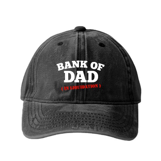 BANK OF DAD Washed Denim Baseball Caps