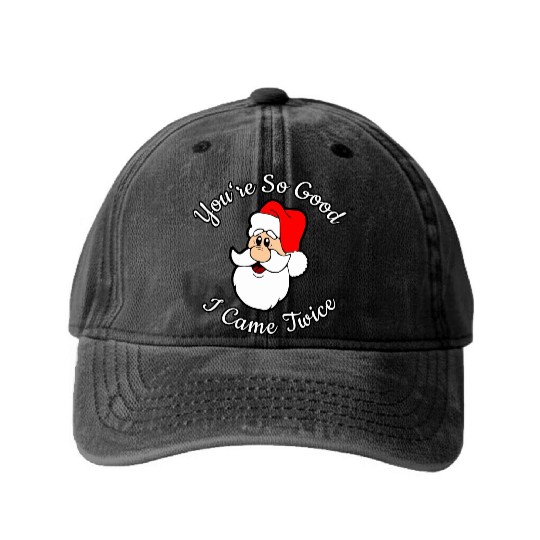 Adult Humor Naughty Dirty Santa Christmas Gift Washed Denim Baseball Caps