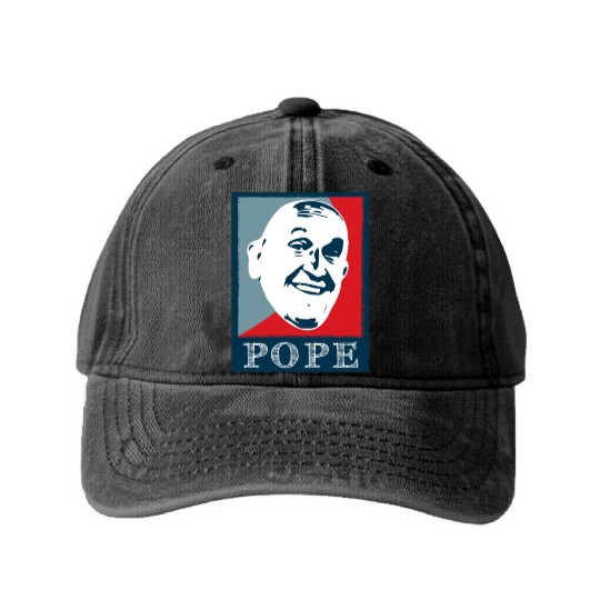 Pope gift Christianity Catholic Washed Denim Baseball Caps