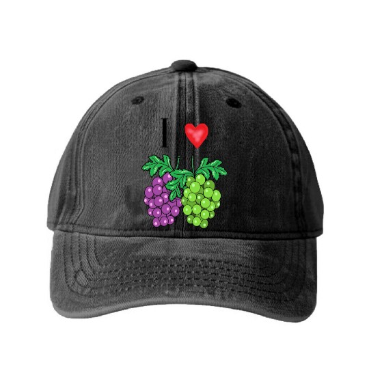 I love grape Washed Denim Baseball Caps