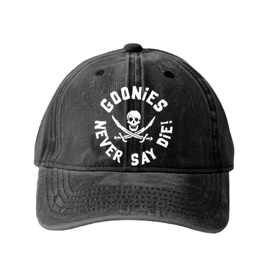 Goonies Never Say Die Washed Denim Baseball Caps