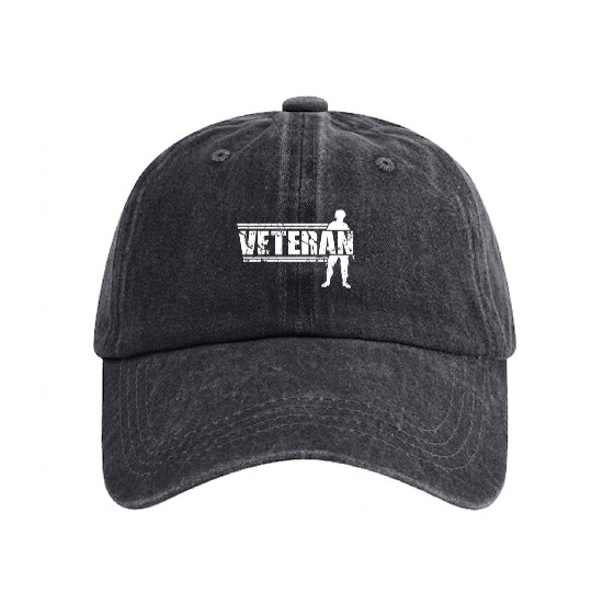 Soldier Veterans Day Army Veteran Military Washed Denim Baseball Caps