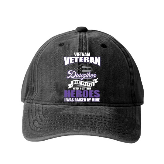Vietnam Veteran, gift, birthday, heroes Washed Denim Baseball Caps